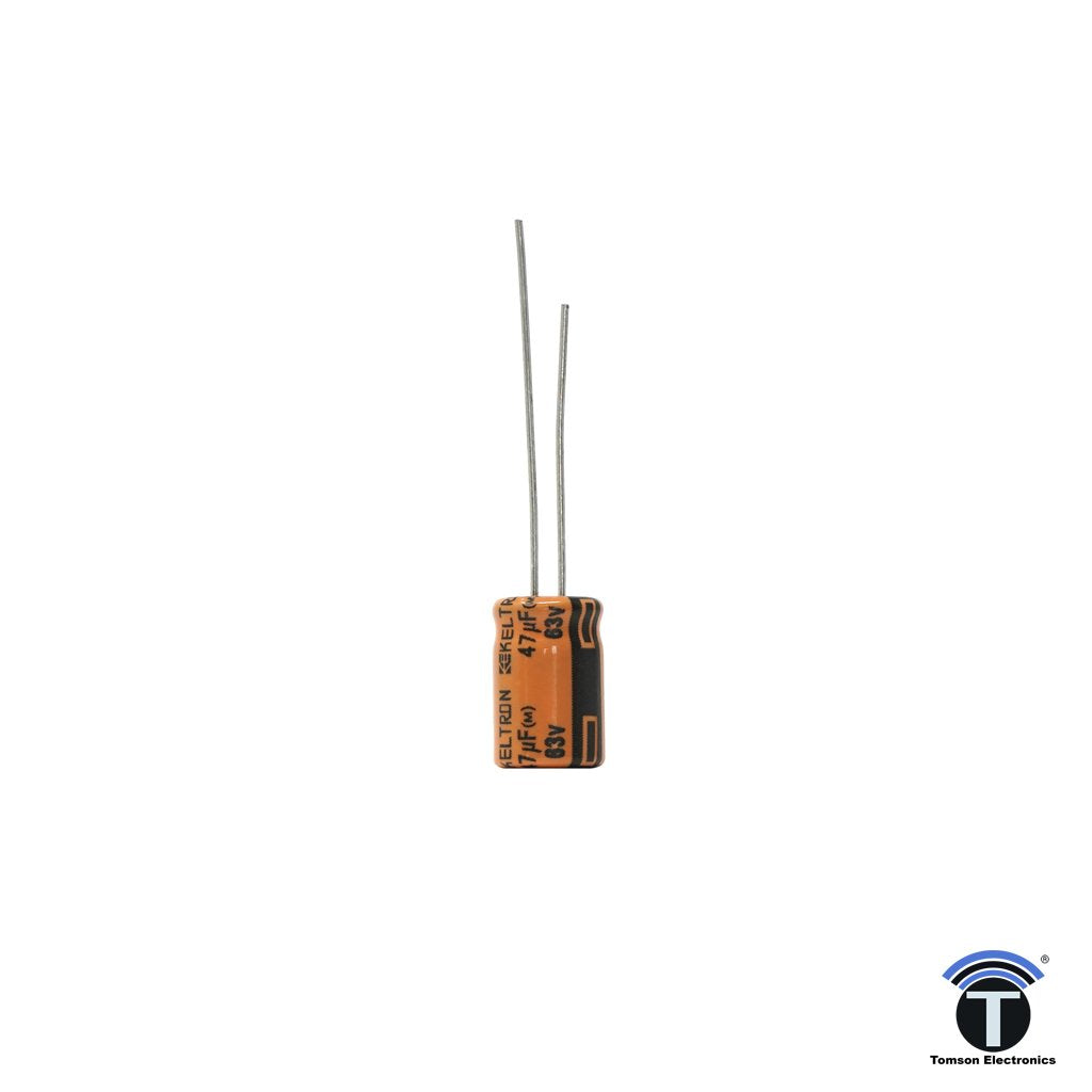 KELTRON 47 uF/63 V Radial Electrolytic Capacitor KELTRON 47 uF/63 V Radial Electrolytic Capacitor